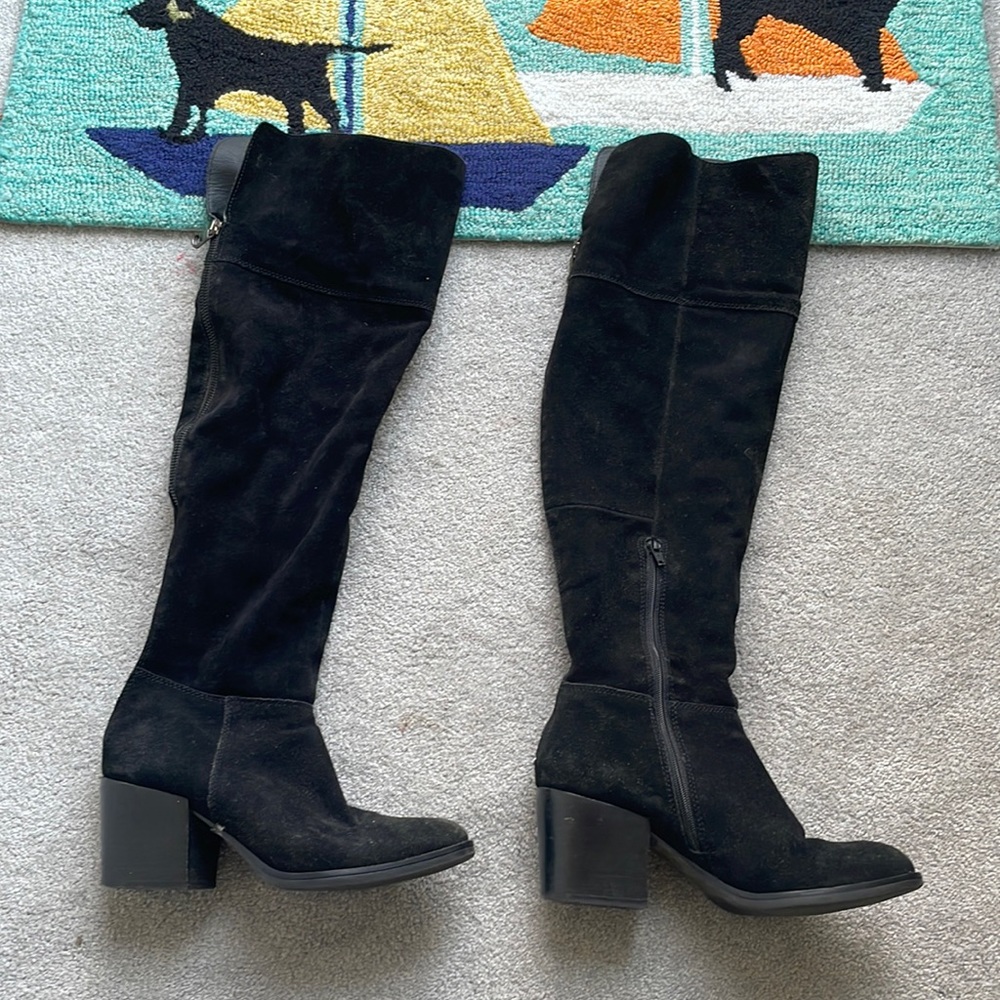 Knee high black boots